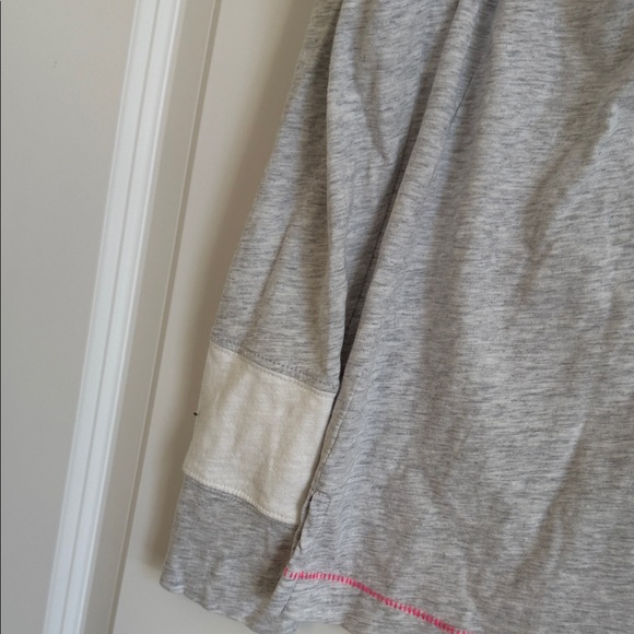 Lisa Todd Heather Gray Top with Neon Pink Trim - Picture 4 of 7